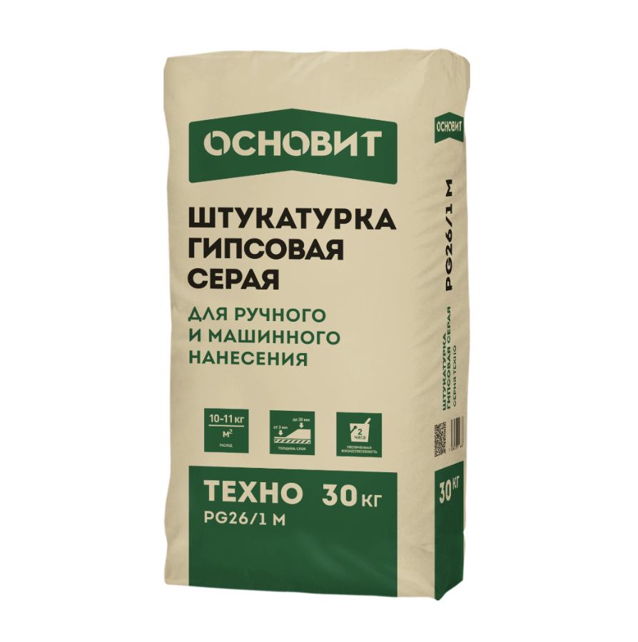 ГИПСОВАЯ ШТУКАТУРКА ОСНОВИТ ТЕХНО PG26/1 M