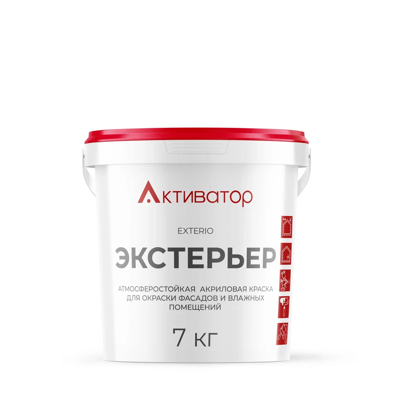 EXTERIO — атмосферостойкая акриловая краска для окраски фасадов и влажных помещений — 7 кг